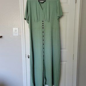Light-green midi dress
